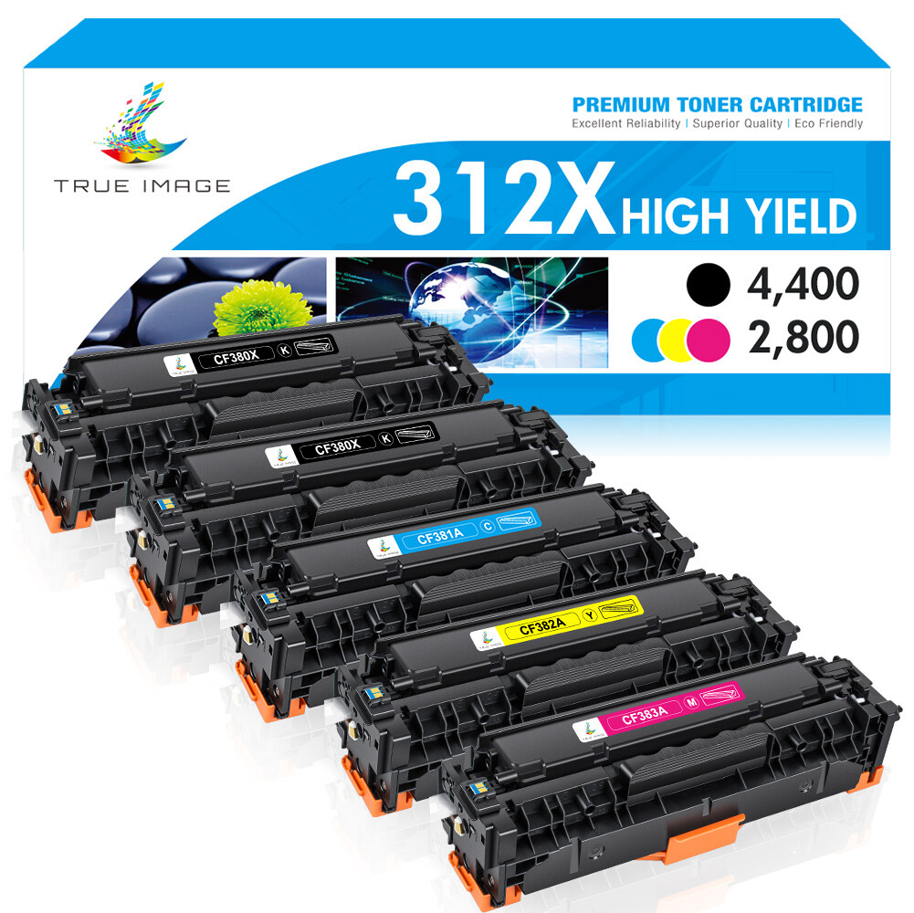 5PK CF380A CF381A CF382A CF383A Toner 312A For HP Laserjet Pro MFP M476dn M476nw