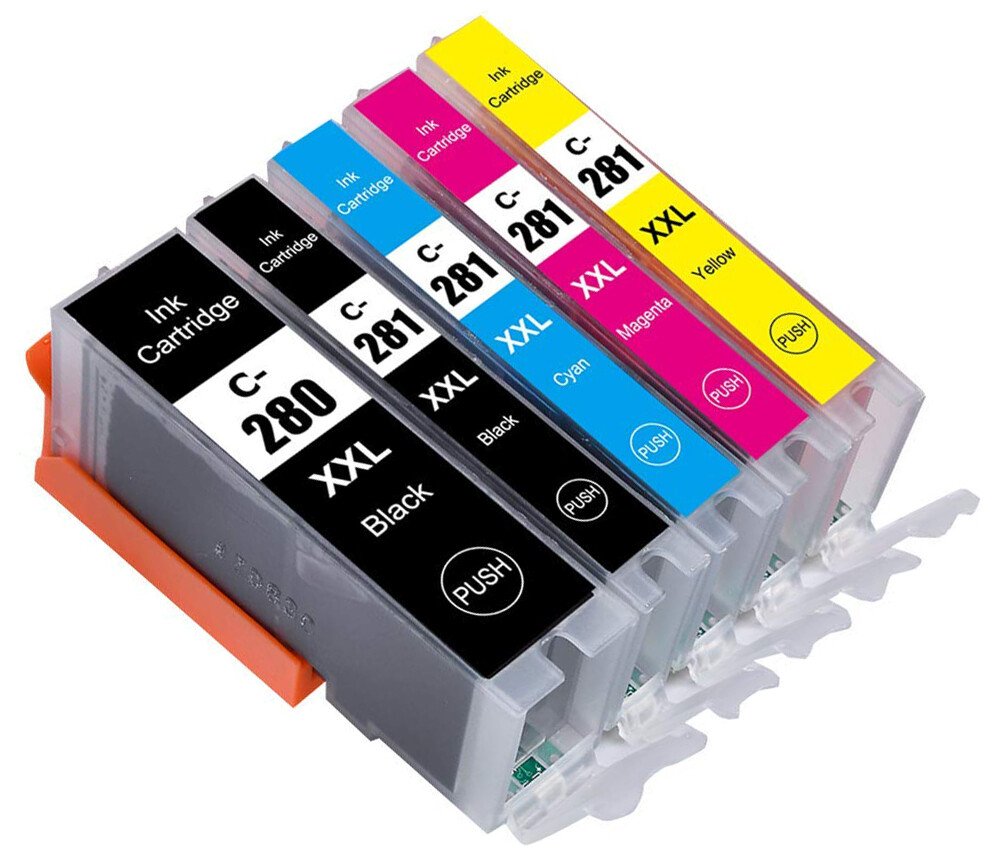5Pk Premium Ink Cartridges works for PGI 280 CLI 281 Canon TS6320 TS6220 TS6120
