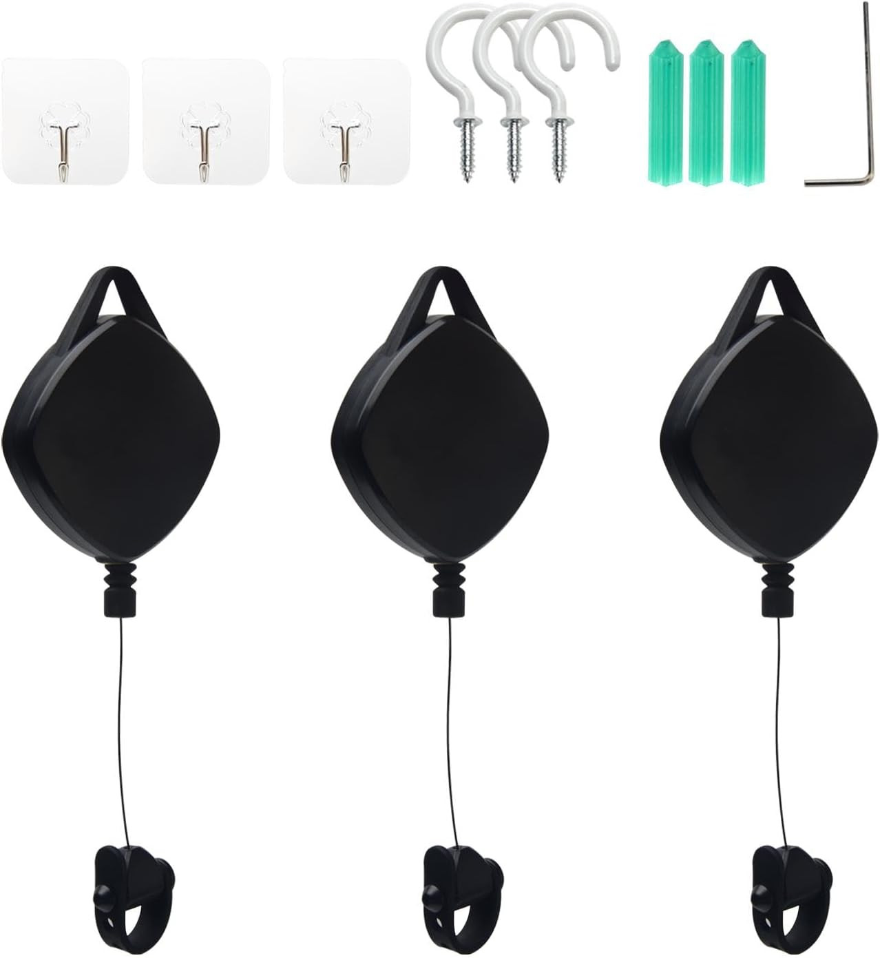 VR Cable Management 3Packs Drill Free Retractable Ceiling Pulley System |