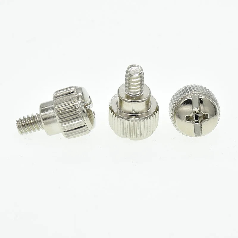 10Pcs 6#-32*5 Computer PC Case Cooling Round Toolless Adjustment Thumbscrew
