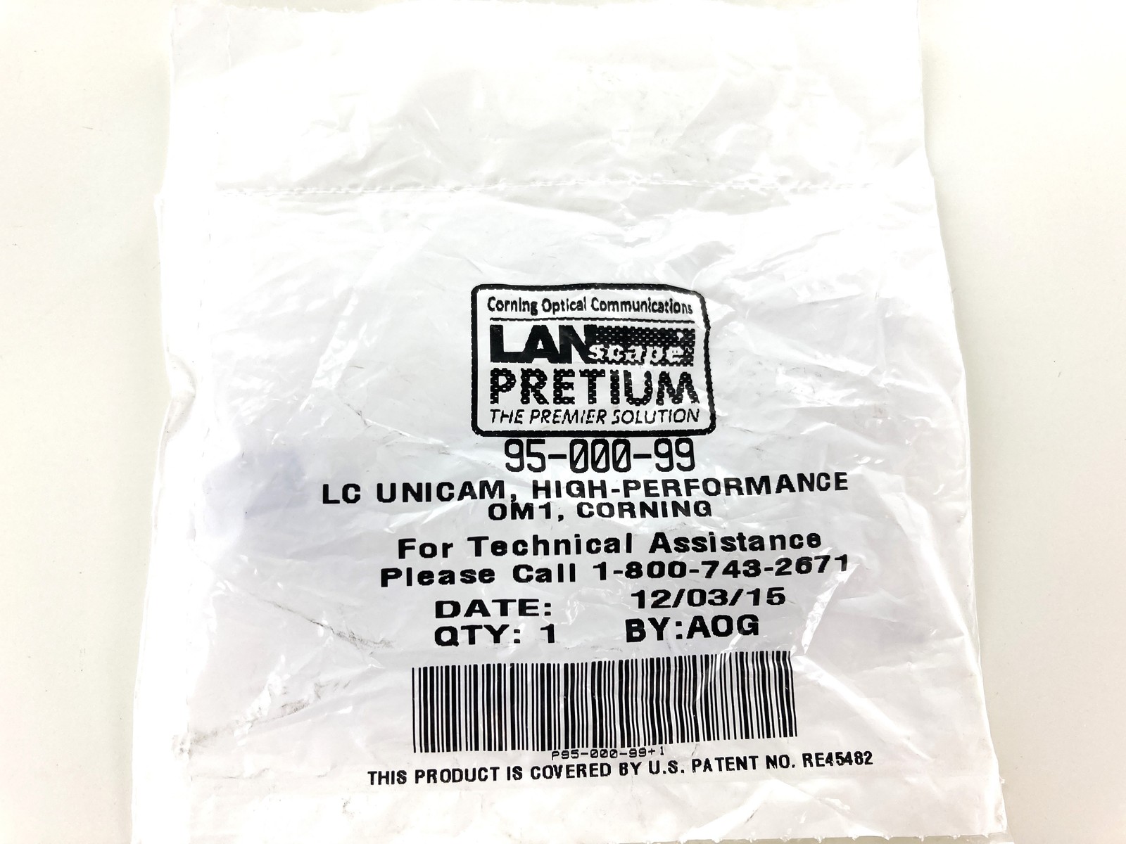 NOS2 - Corning 95-000-99 Unicam Connector Pretium 62.5 um LC Multimode/MM OM1