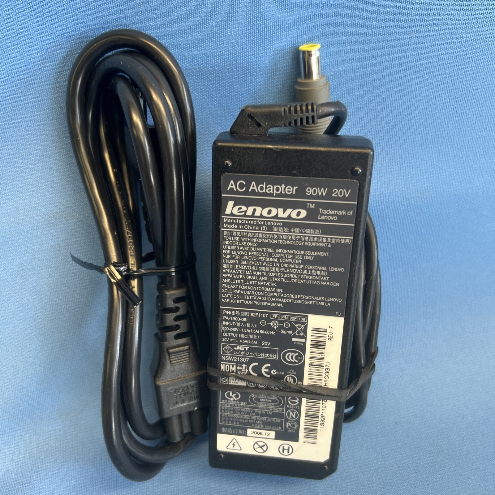 ✔️ Genuine 90W Lenovo AC Adapter Power Supply 20V 4.5A Round Tip  42T5000