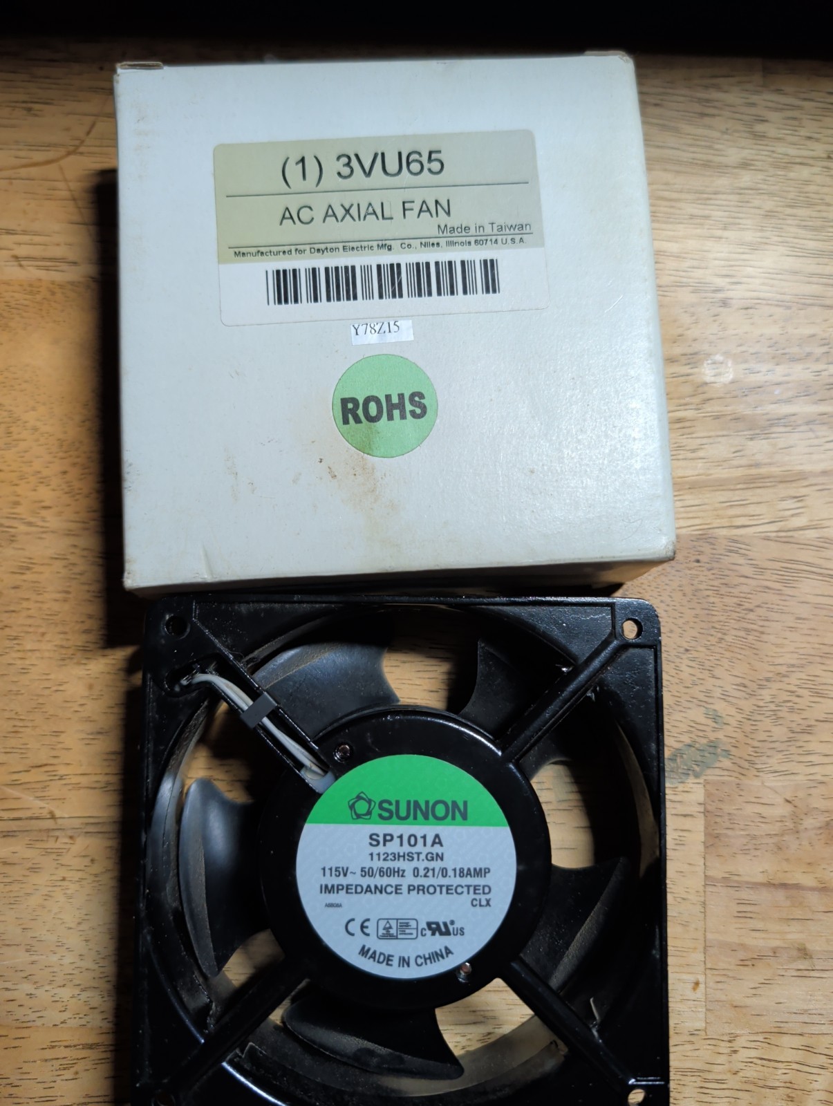 For SUNON SP101A 1123HBT.GN Aluminum frame chassis fan 115V 120*120*38MM