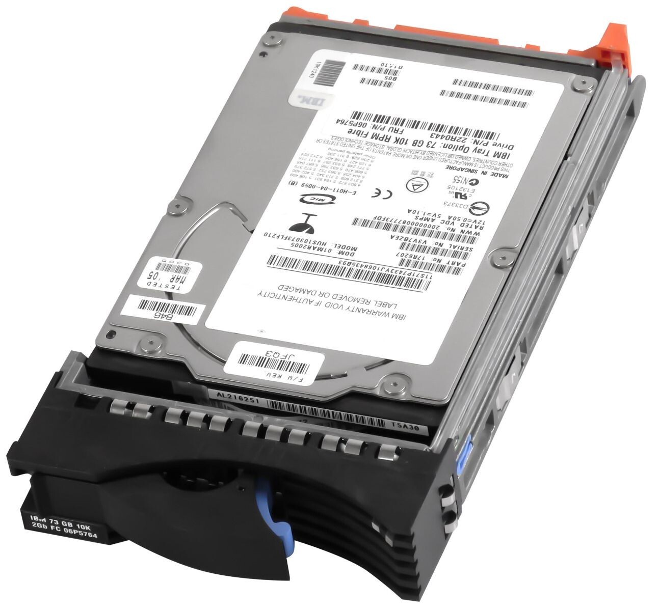 HARD DRIVE IBM 06P5764 22R0443 HUS103073FLF210 73GB 10K 8MB FC 3.5''