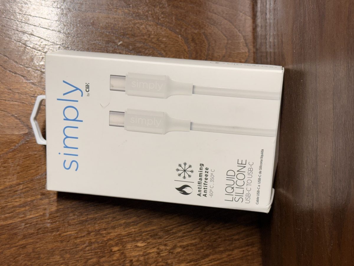 Simply by Clik Liquid Silicone USB-C to USB-C Cable 2M White New Sealed