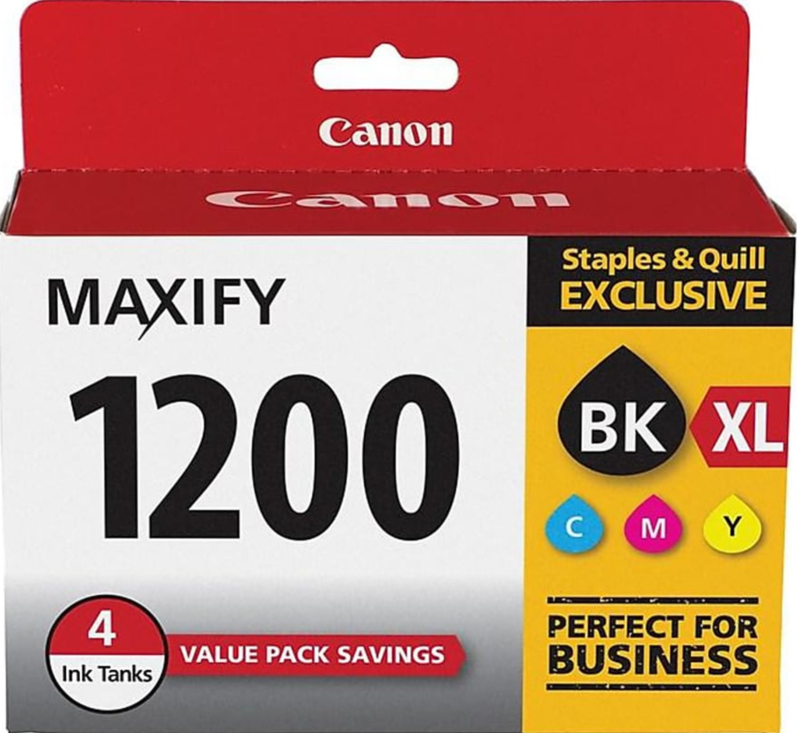New Genuine Canon PGI-1200XL Black Color 4PK Ink Cartridges Bag
