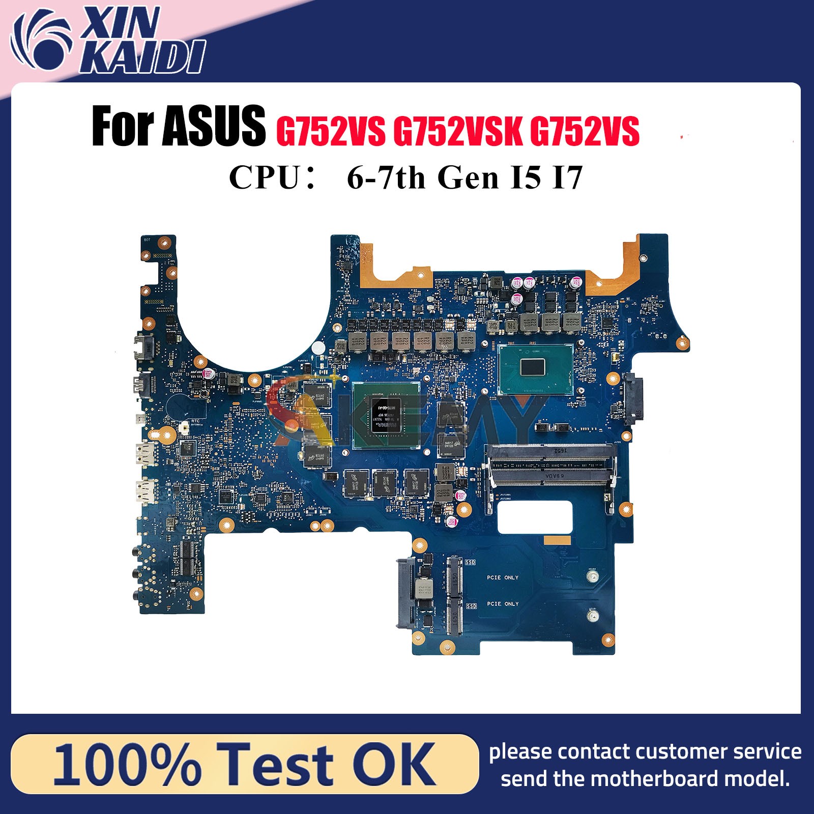 G752VS Laptop Motherboard For ASUS G752VSK GL752VL G752V GL752VW Mainboard