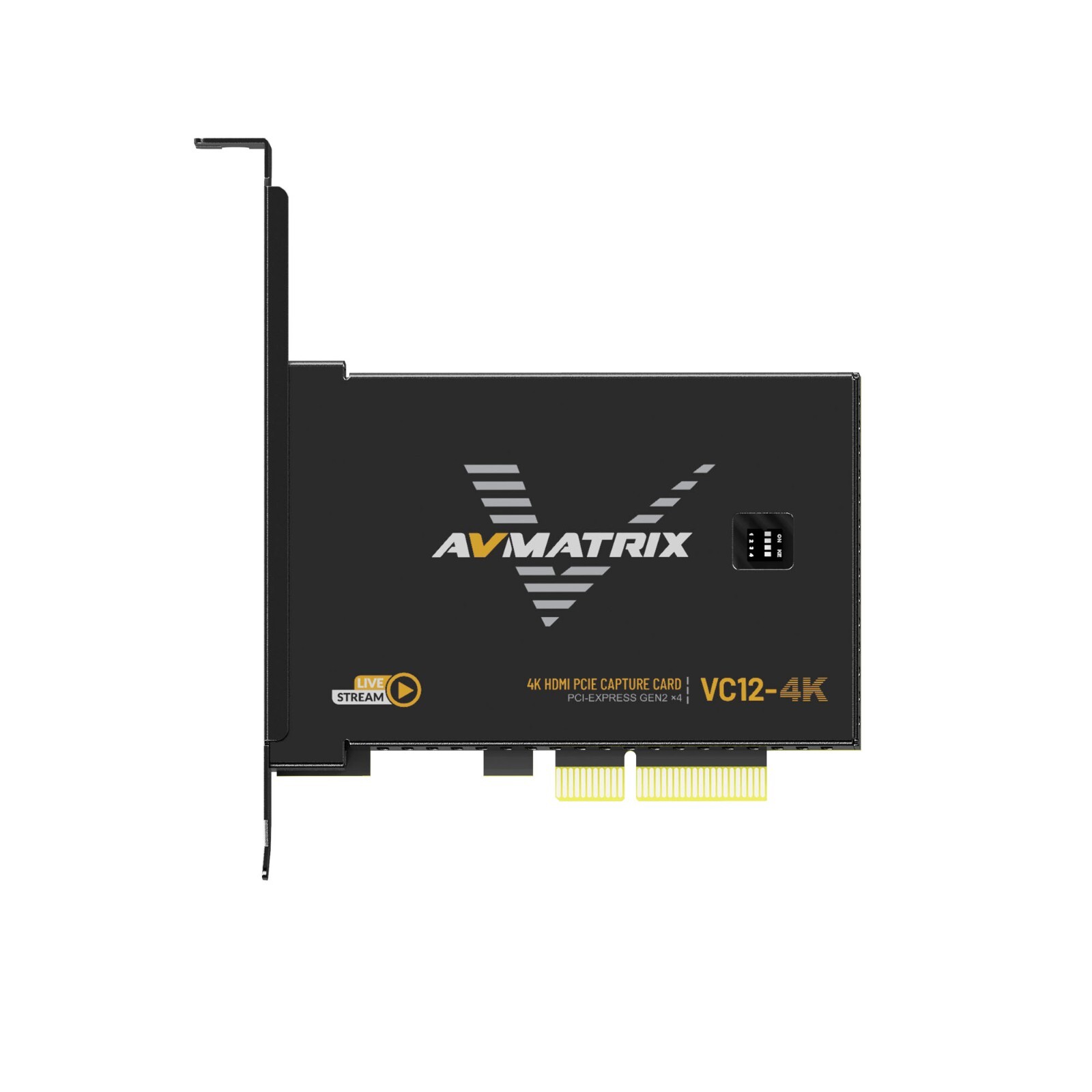 AVMATRIX VC12-4K 4k HDMI PCIE Capture Card 1-Ch HDMI 2.0 Input Loop-Out YUY2