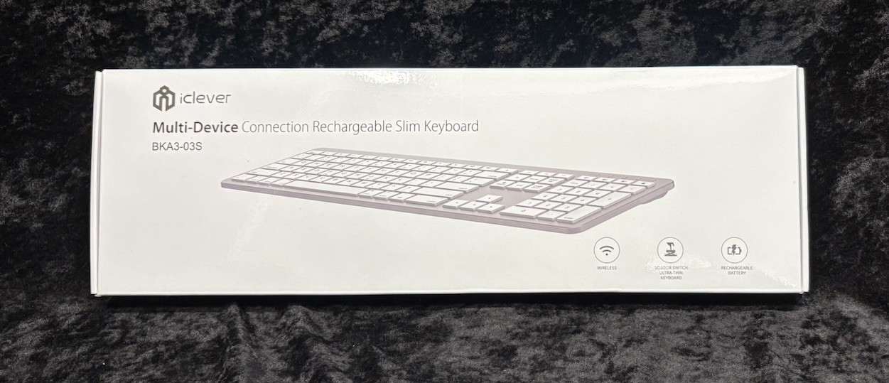 iClever BKA3-03S Multi Device Connection Slim Rechargeable Wireless Keyboard
