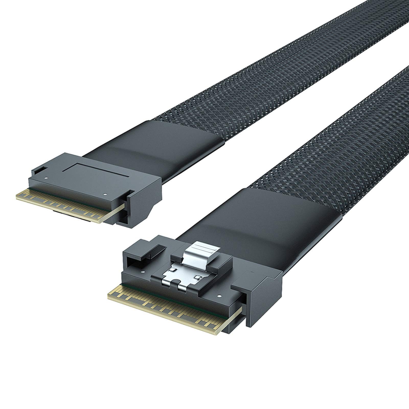 10Gtek 24G SlimSAS SFF-8654 to SFF-8654 Cable, PCIe4.0, 85-ohm, Compatible with