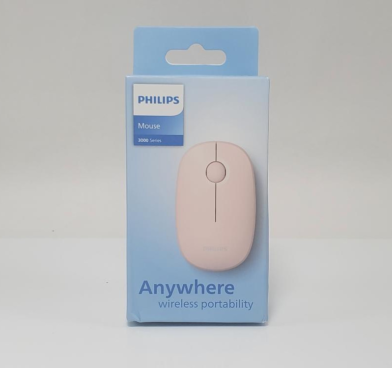 Philips Wireless Mouse 2.4GHz USB Receiver 1600 DPI Ergonomic Pink