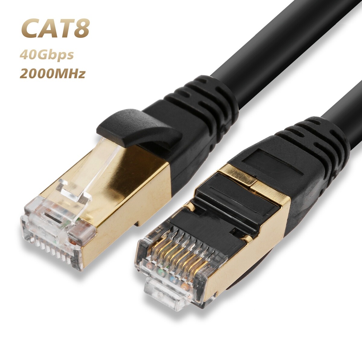 6-100ft CAT 8 Ethernet RJ45 Cable High Speed LAN Patch Network Gold Plated Lot