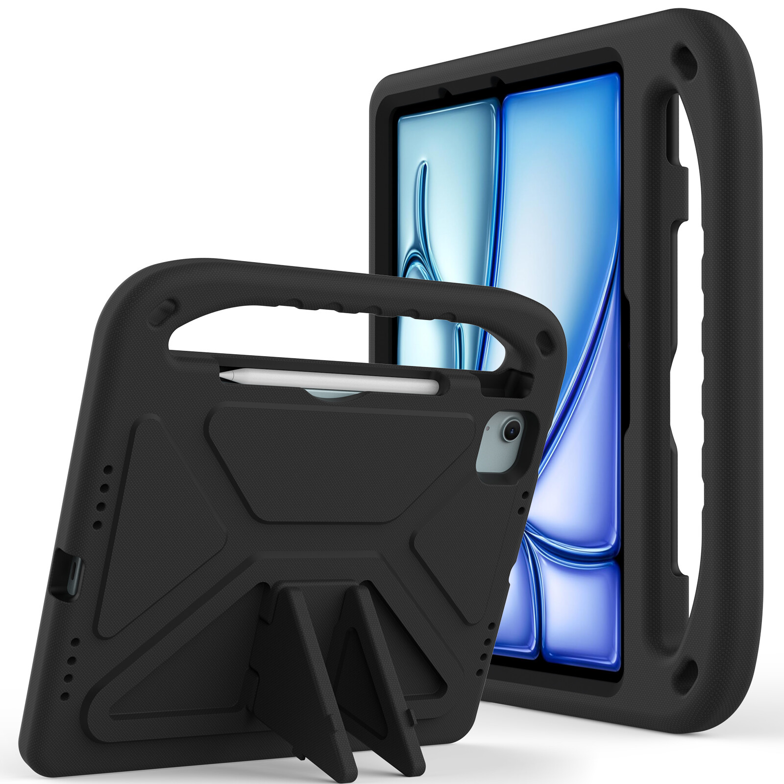 Foam Foldable Stand Kids Portable EVA Case Cover For iPad Air 11 / 13 2024 Case