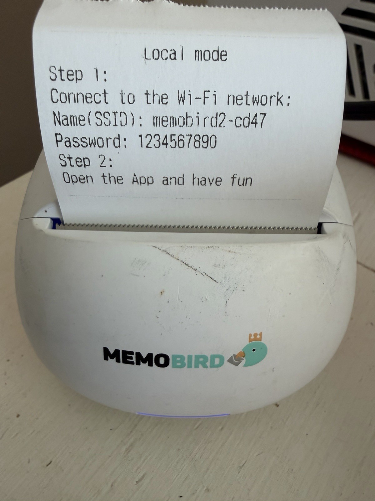 Memobird G2 Thermal Printer Black and White Mini Pink Picture Note Printer Cord