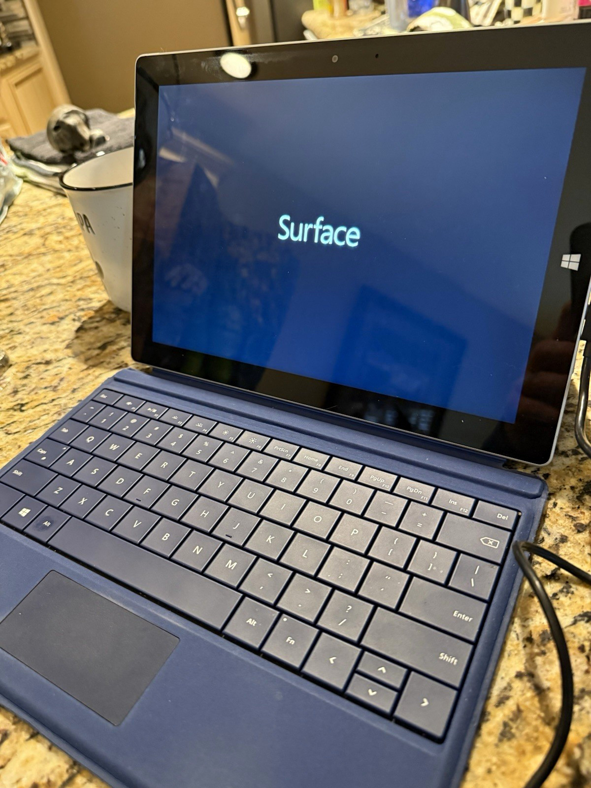 Microsoft Surface Windows Tablet/Laptop Convertible, Blue Keyboard, Touchscreen