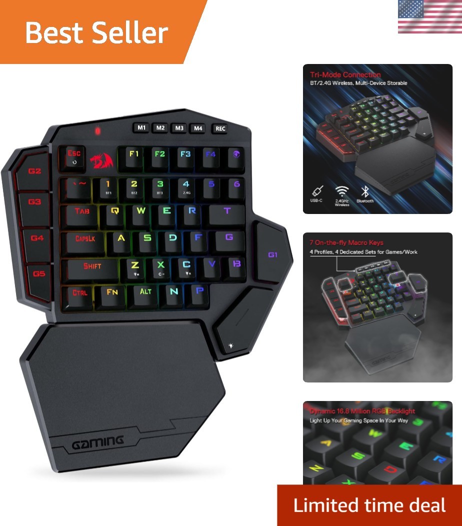 K585 PRO Wireless One-Handed RGB Gaming Keypad, 42-Key Layout
