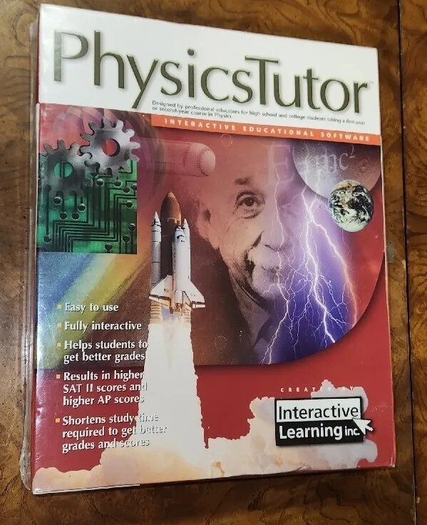 Physics Tutor Interactive Learning CD-ROM Windows 95 98 Brand New Sealed 1999