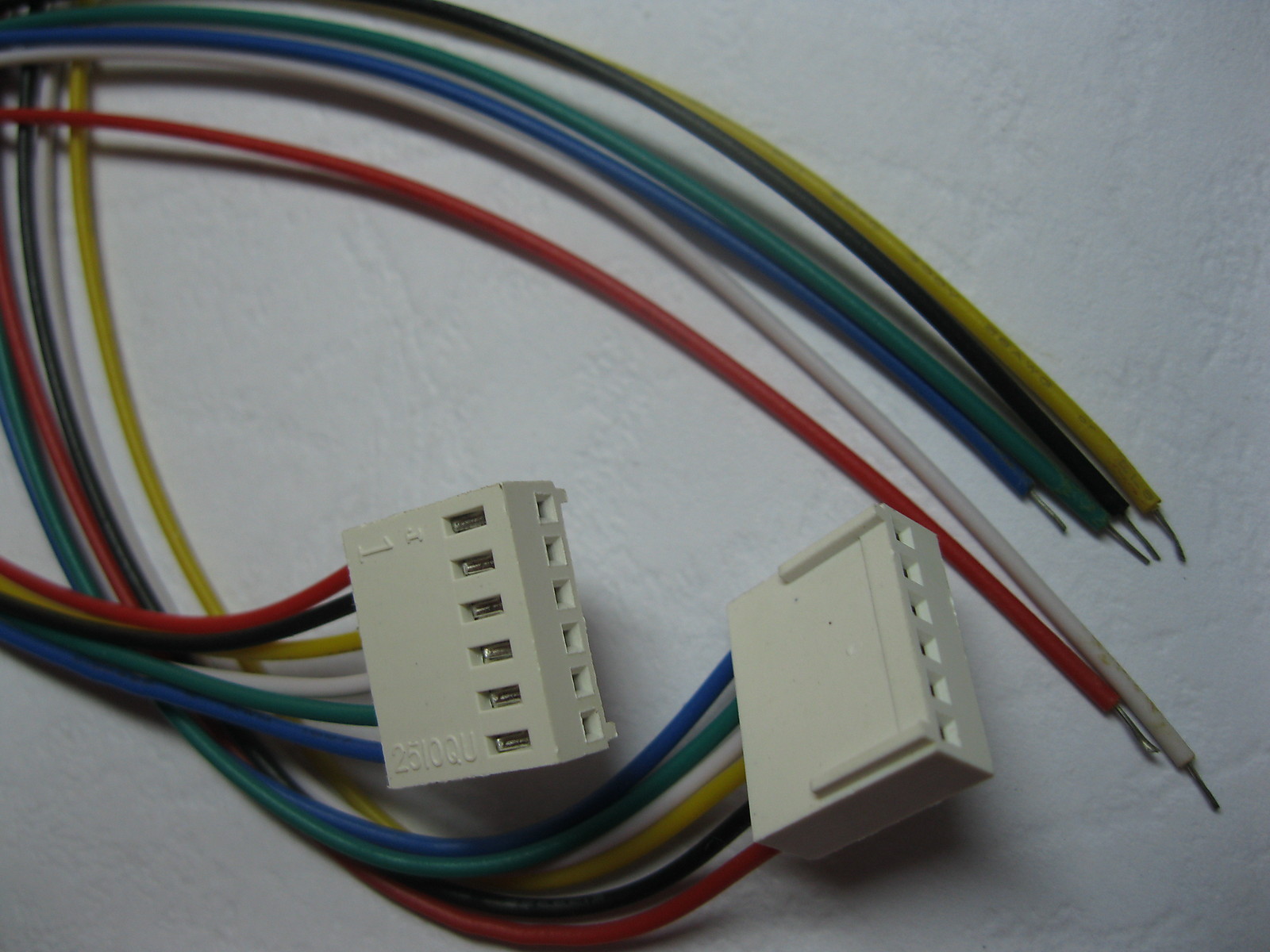 200 pcs 2510 Pitch 2.54mm 6 Pin Female Connector with 26AWG 30cm Leads Cable New