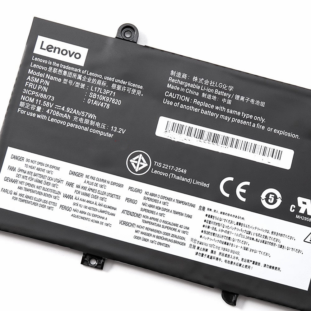 Genuine 01AV478 Battery For Lenovo ThinkPad T480s L17L3P71 01AV479 L17M3P71 57Wh