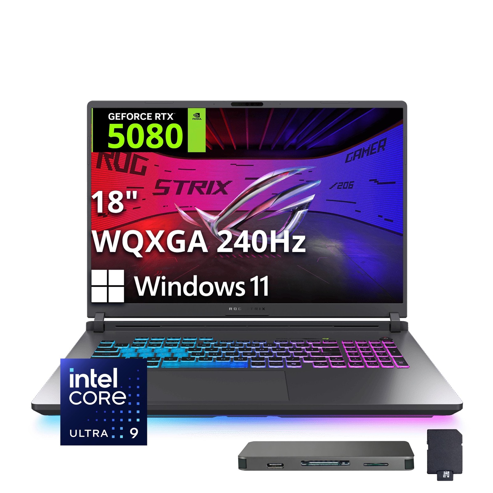 ASUS - Upgraded - ROG Strix G18 18 in 2.5K - Core Ultra 9 HX 2TB SSD 64GB RAM