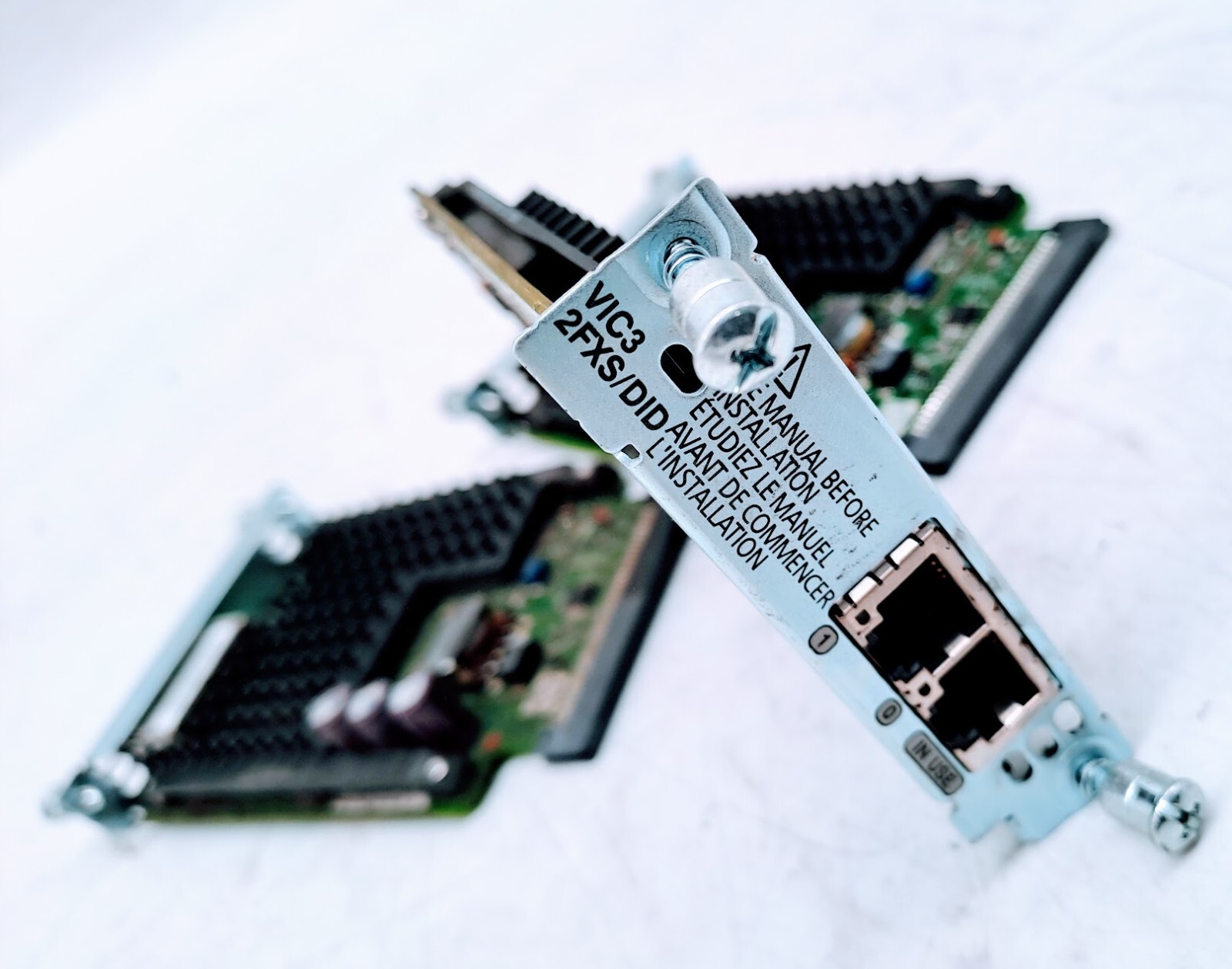 Lot of 3 CISCO VIC3-2FXS/DID 2-Port Interface Card Module