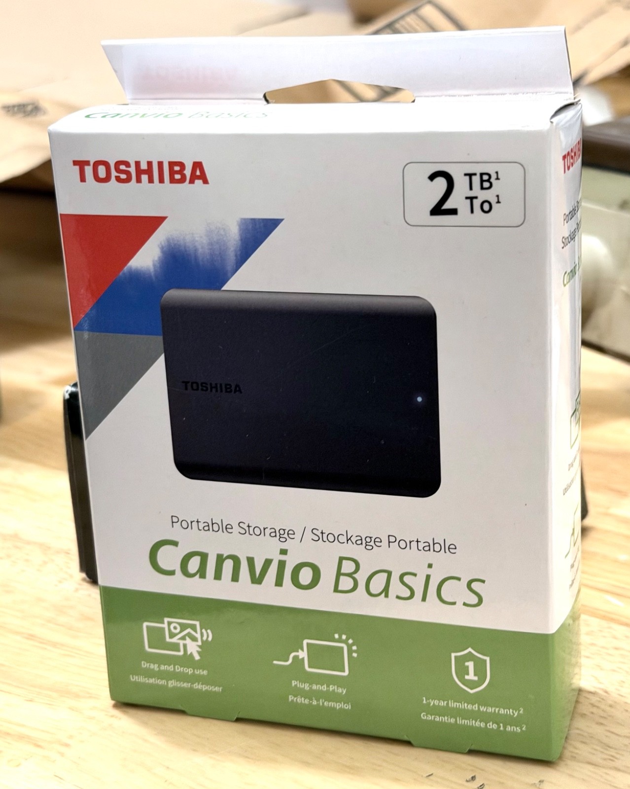 Toshiba Canvio Basics 2TB Portable External Hard Drive USB 3.0, 2TB, Black