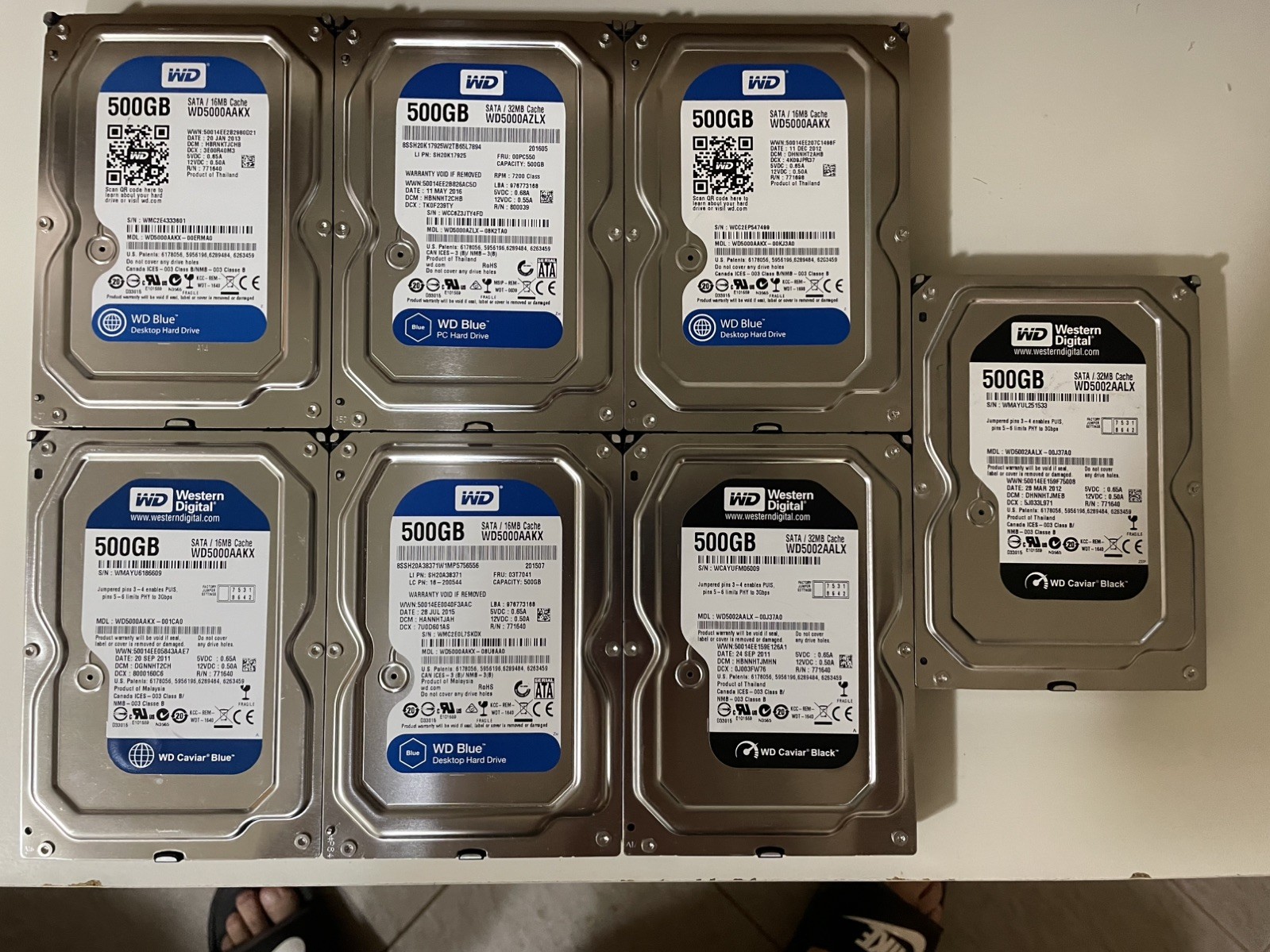 Tested GOOD Western Digital WD Blue WD5000AAKX 500 GB SATA III 3.5 in Hard Drive