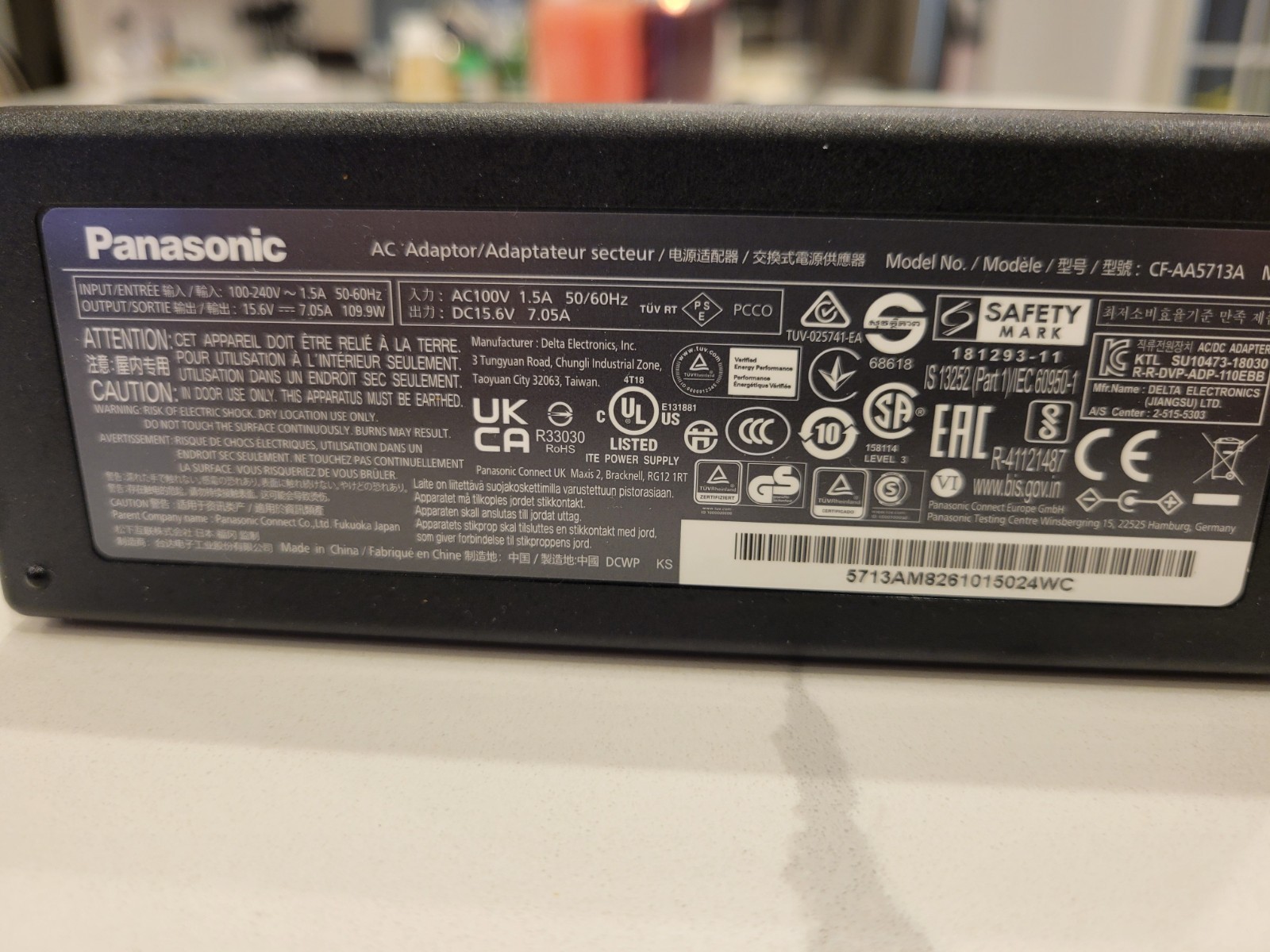 New unused panasonic toughbook charger
