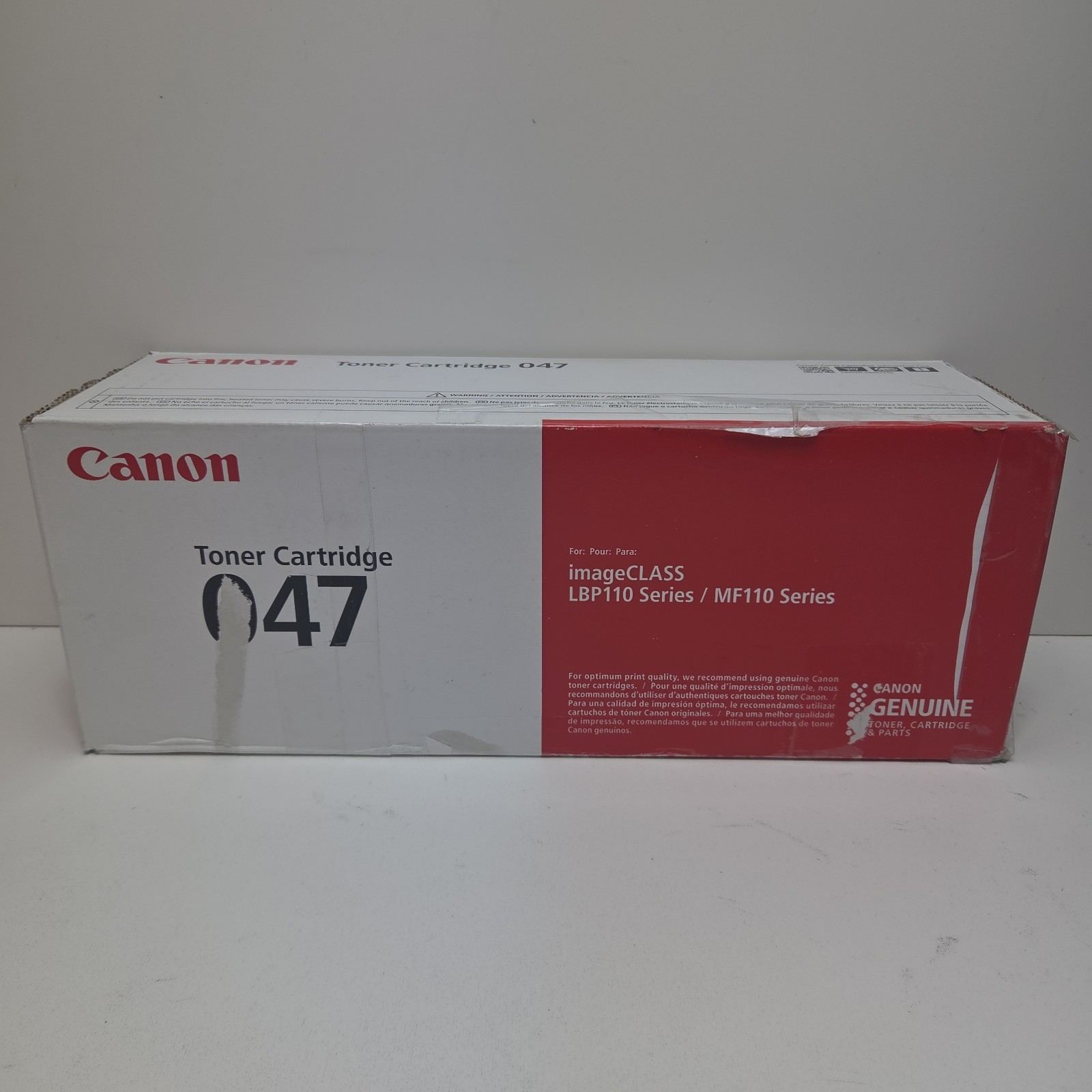 NEW GENUINE - CANON 047 BLACK TONER CARTRIDGE - 2164C001 SEALED UGLY BOX