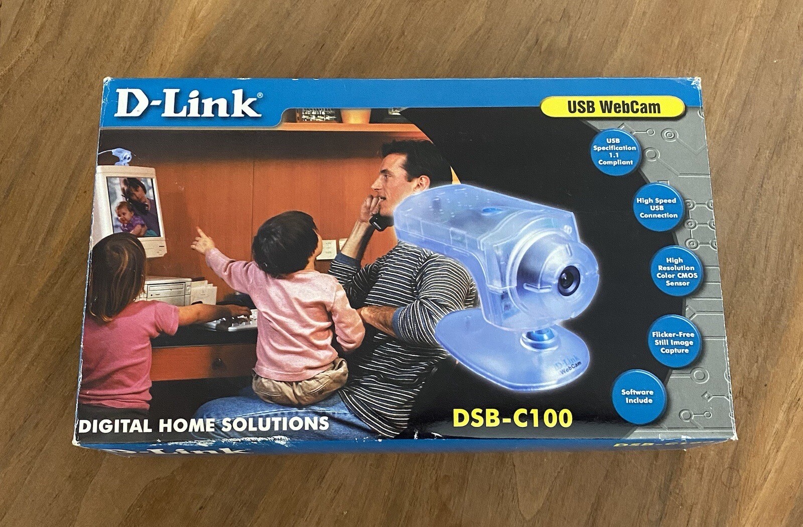 VINTAGE D-LINK USB WEBCAM, DSB-C100, SET OF 2 WITH FLOPPY DISK