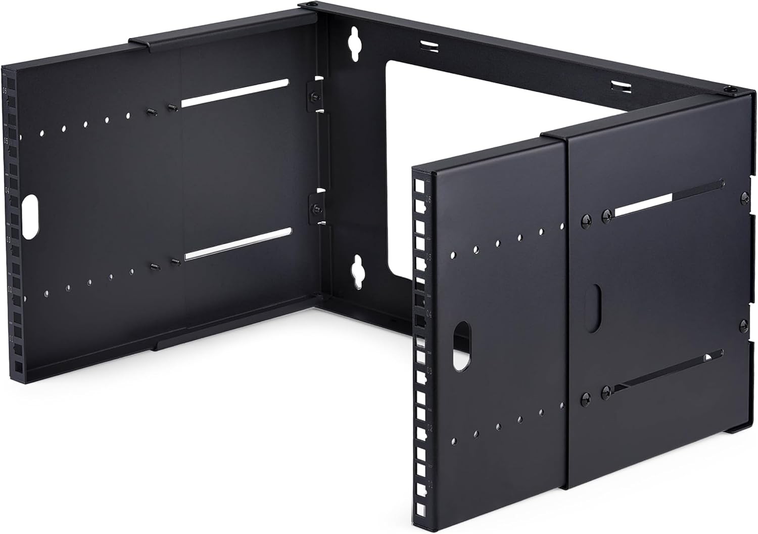 StarTech.com 2-Post 6U Wall Mounted Rack, Adjustable Depth up to 6U, Black 