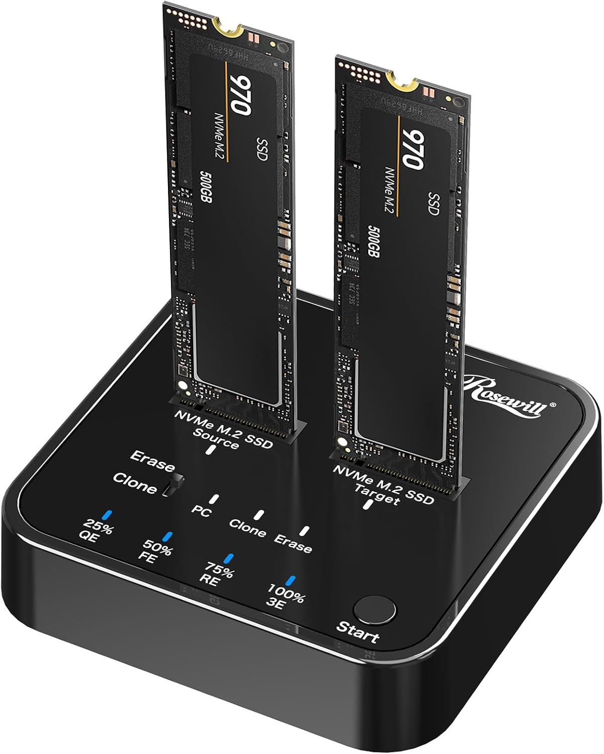 M.2 Nvme Cloner + Eraser | M.2 Duplicator Dual Bay Nvme Enclosure |