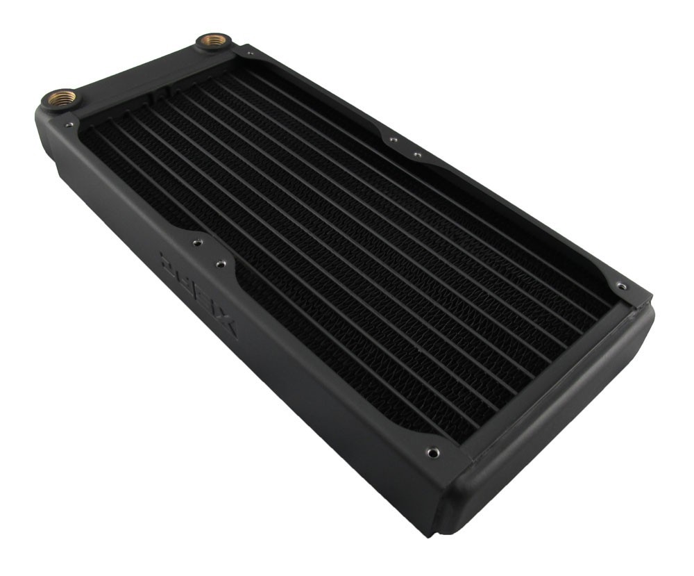 XSPC EX240 Dual Fan 2 x 120mm PC Computer Water Liquid Cooling Radiator - Black