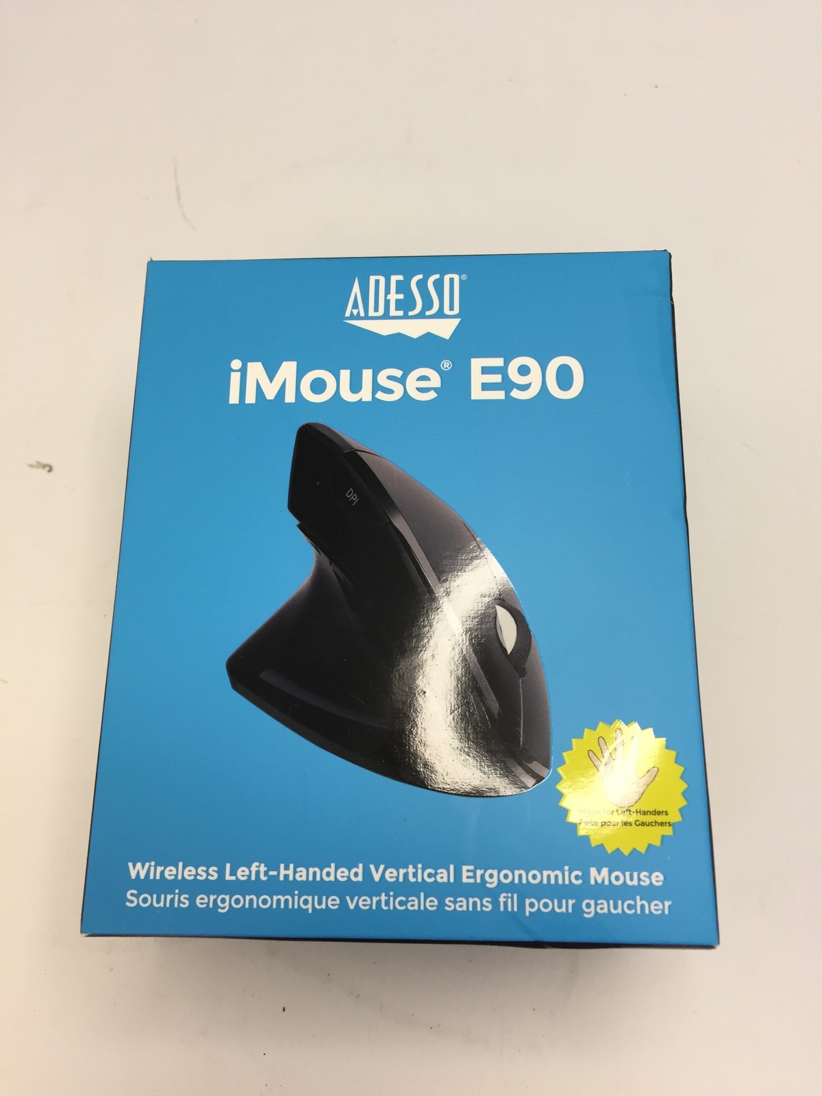 NEW ADESSO iMOUSE E90 WIRELESS LEFT-HANDED VERTICAL ERGONOMIC MOUSE 2.4GHz NEW