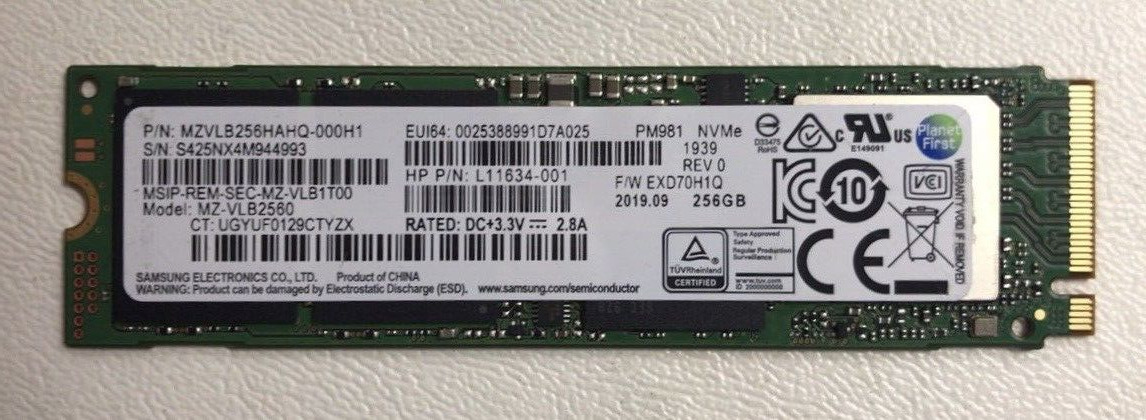 3 packs Samsung PCIe SSD 256GB SSD PCIe Solid State Drive