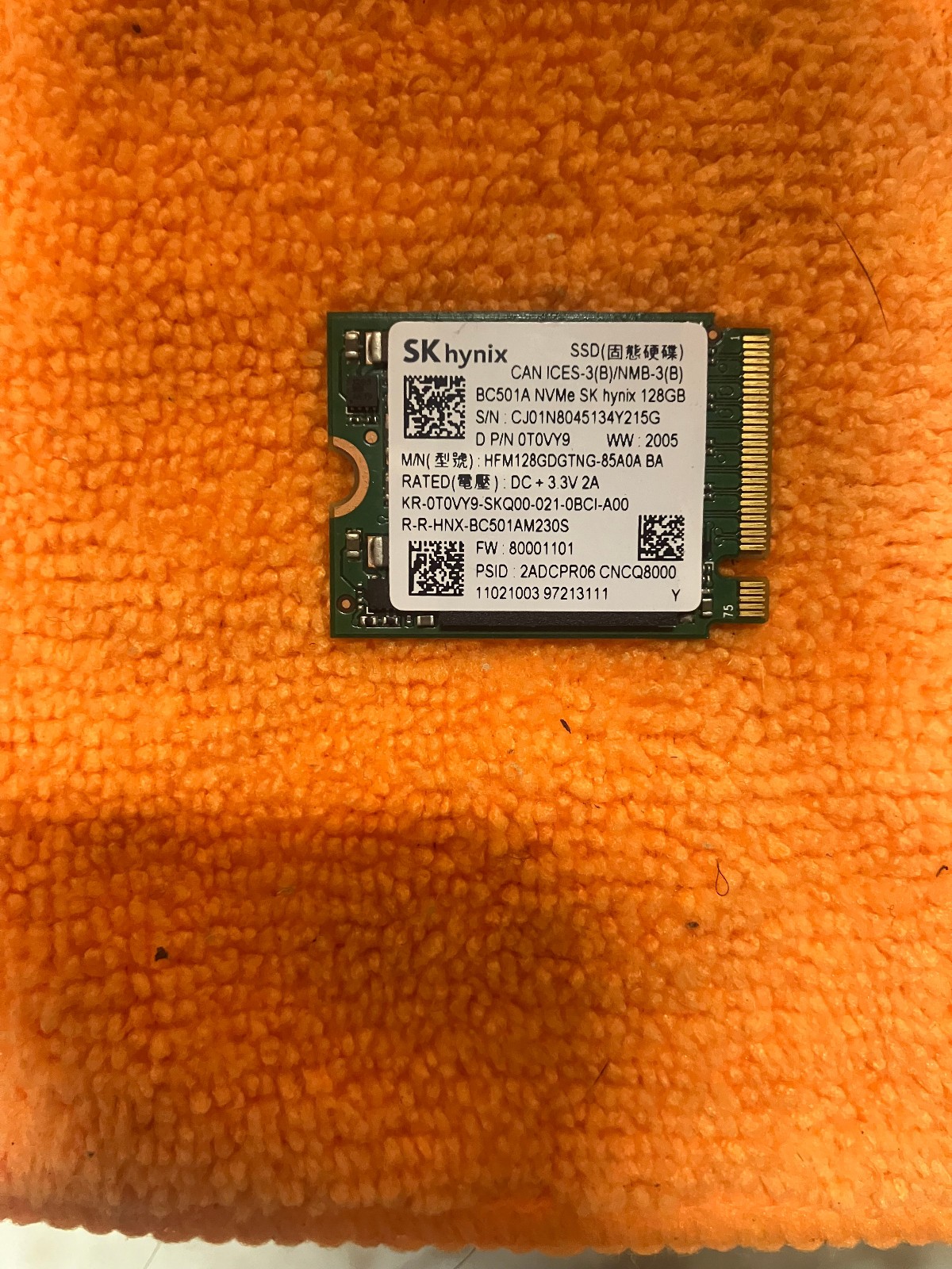SK hynix BC501A 128GB M.2 2230 PCIe Gen3 x4 NVMe SSD HFM128GDGTNG-85A0A Tested