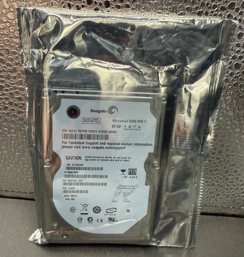 Seagate ST980816AS 9CU132-527 FW:3.AAH WU 80gb 2.5" Sata Hard drive