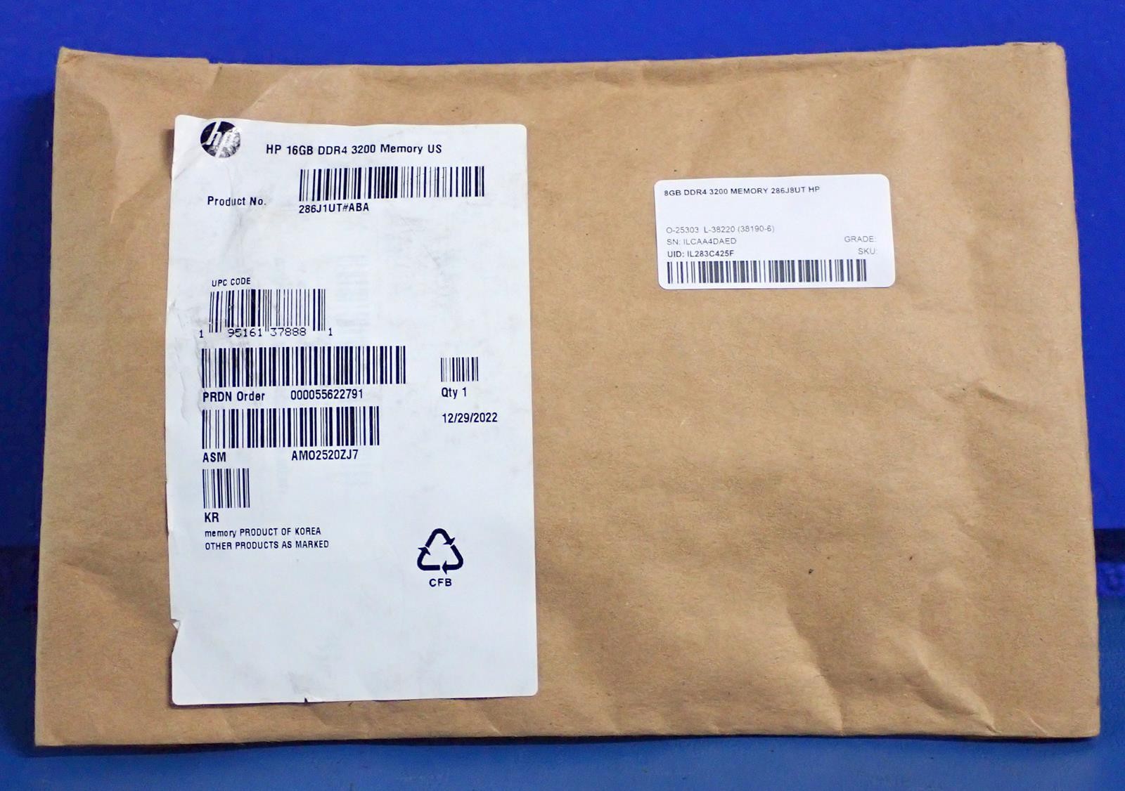 HP 286J1UT 16 GB 3200MHz SO-DIMM Laptop RAM | 286J1UT#ABA | Sealed Genuine