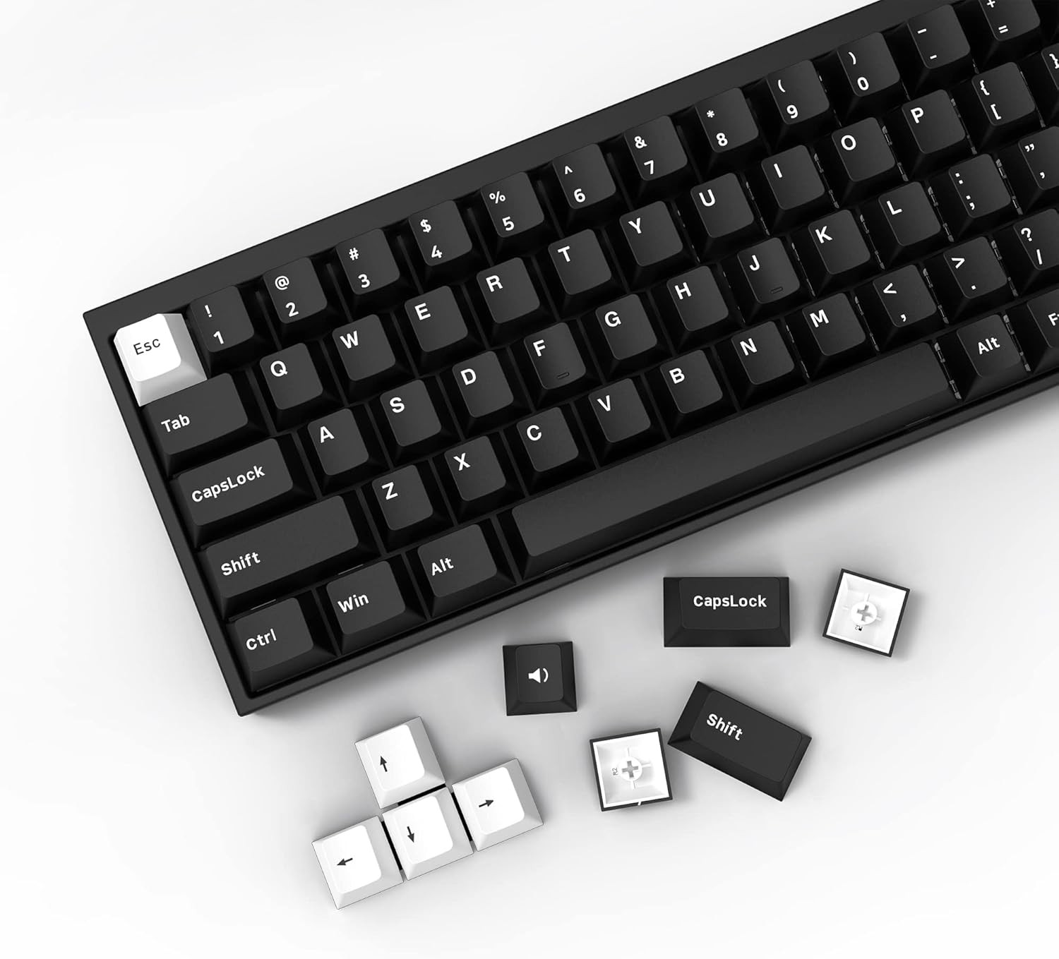 XVX WOB Keycaps 168 Keys, Double Shot PBT Custom Keycap Set, Minimalist Style