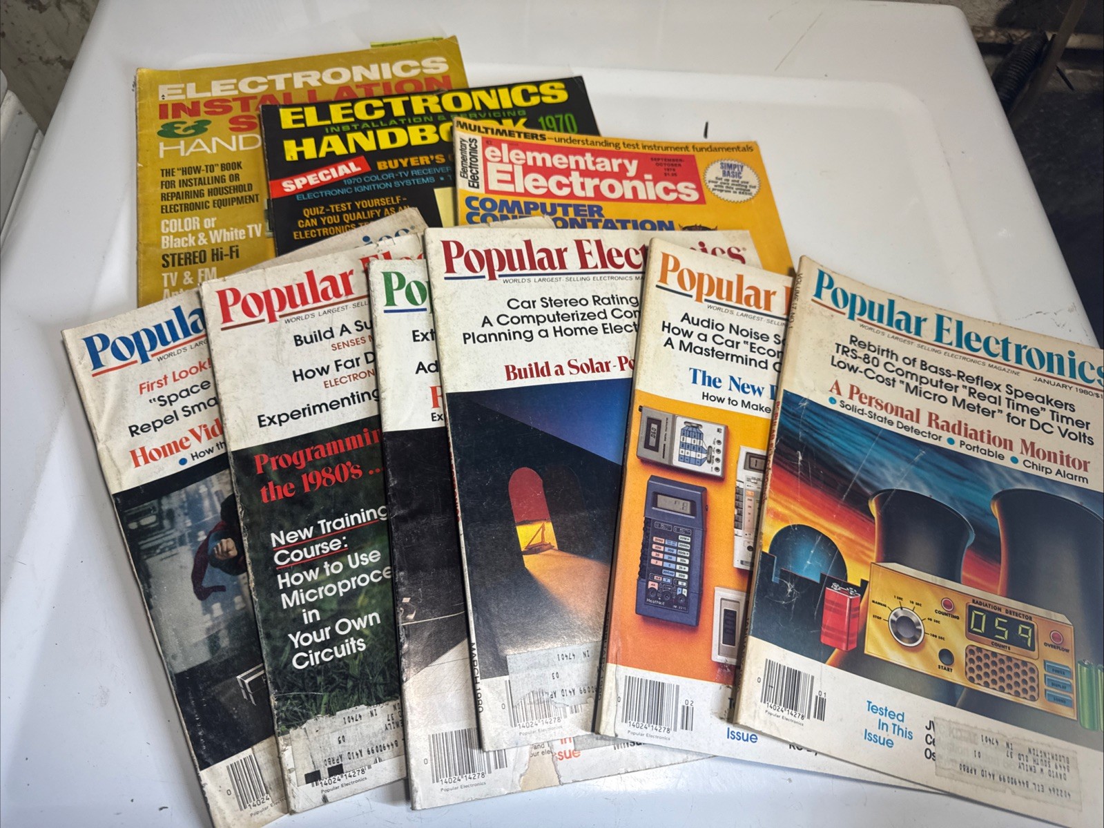 Lot Of 6 Popular Electronics Magazines 1980s & 3 Electronics Magazines 1970s