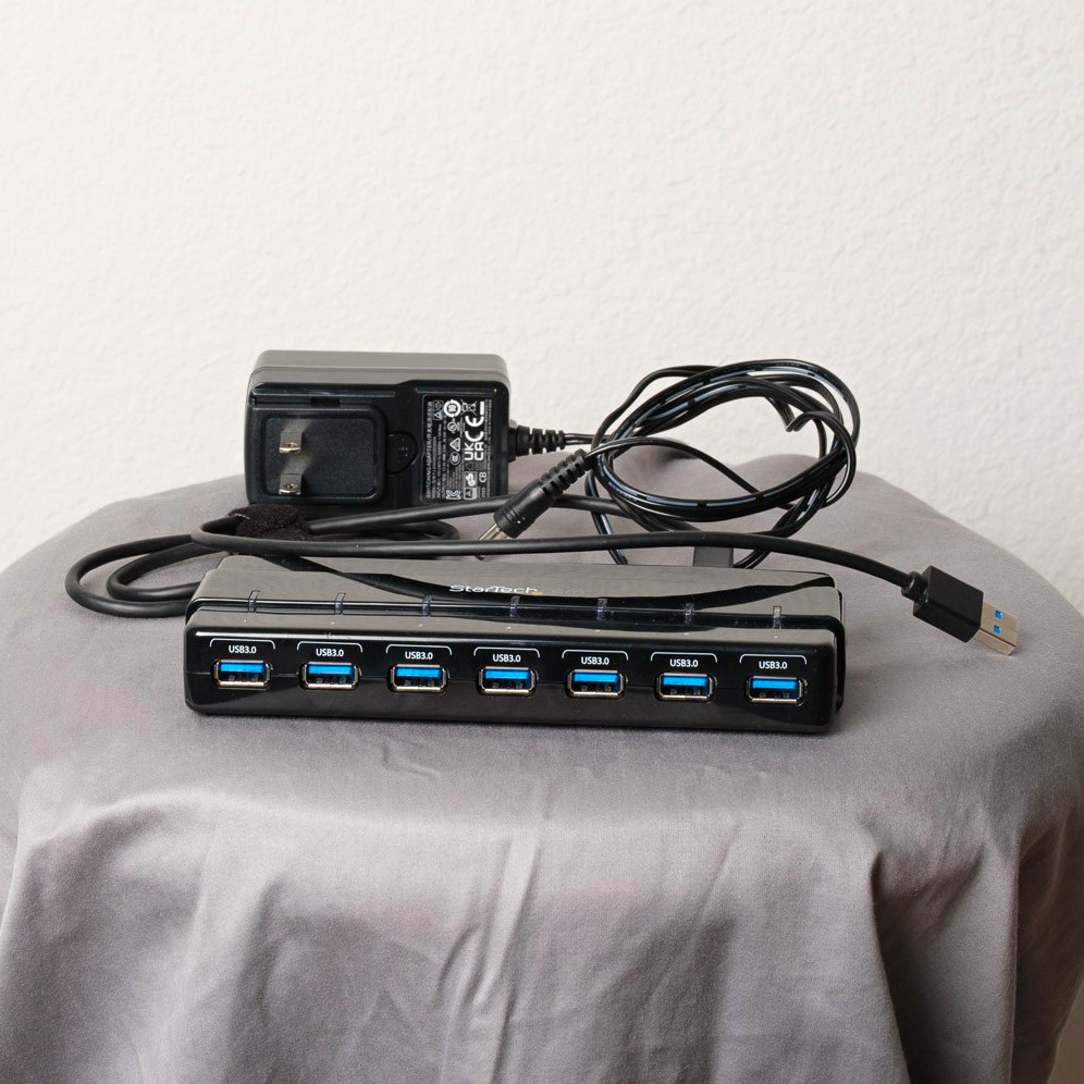 StarTech 7-Port Powered USB 3.0 Hub w/ AC Adapter & USB Cable