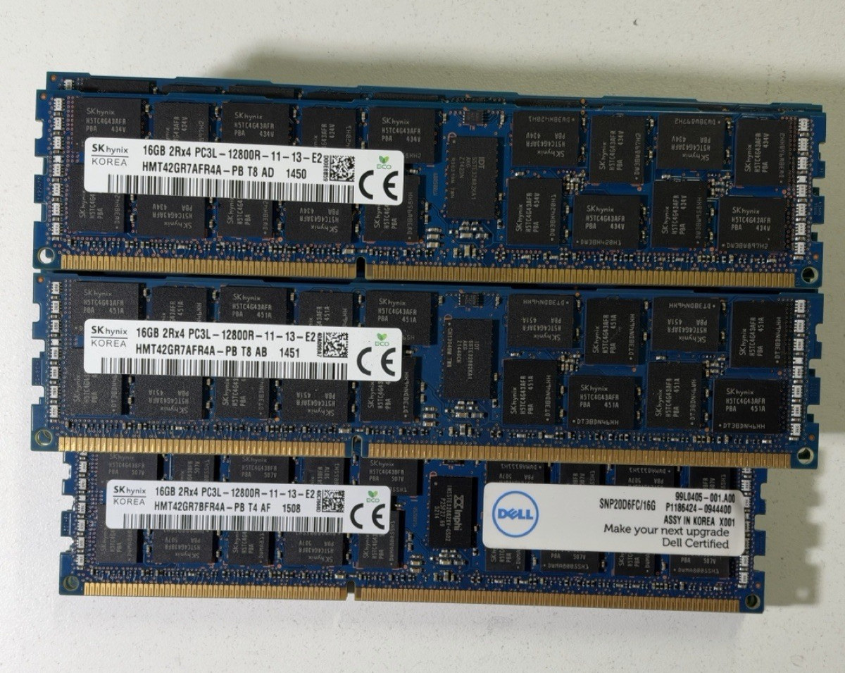 SK Hynix 23x 16GB 2Rx4 PC3L-12800R-11-13-E2 Server Memory  HMT42GR7AFR4A-PB