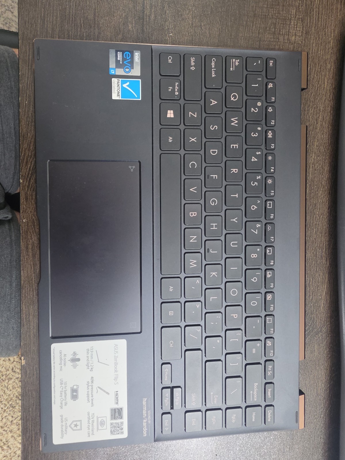 Asus ZenBook Flip S 13 UX371E palmrest keyboard bottom base case cover Battery