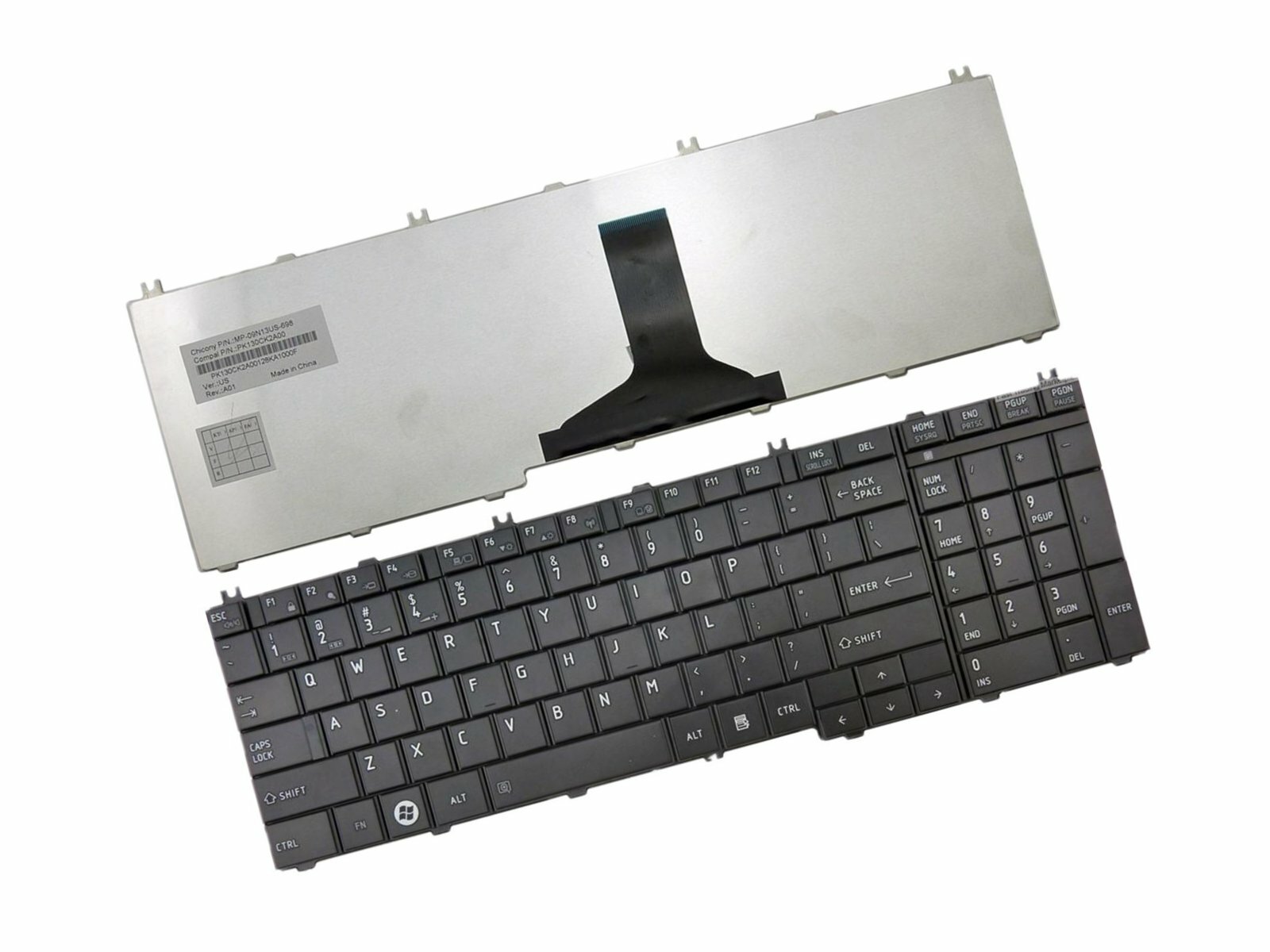 NEW Keyboard for Toshiba Satellite A000076240 AEBL6U00120-US Matt Black