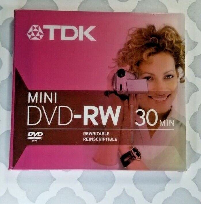 TDK mini DVD-RW 30 Minutes Rewritable Reinscriptible NEW SEALED