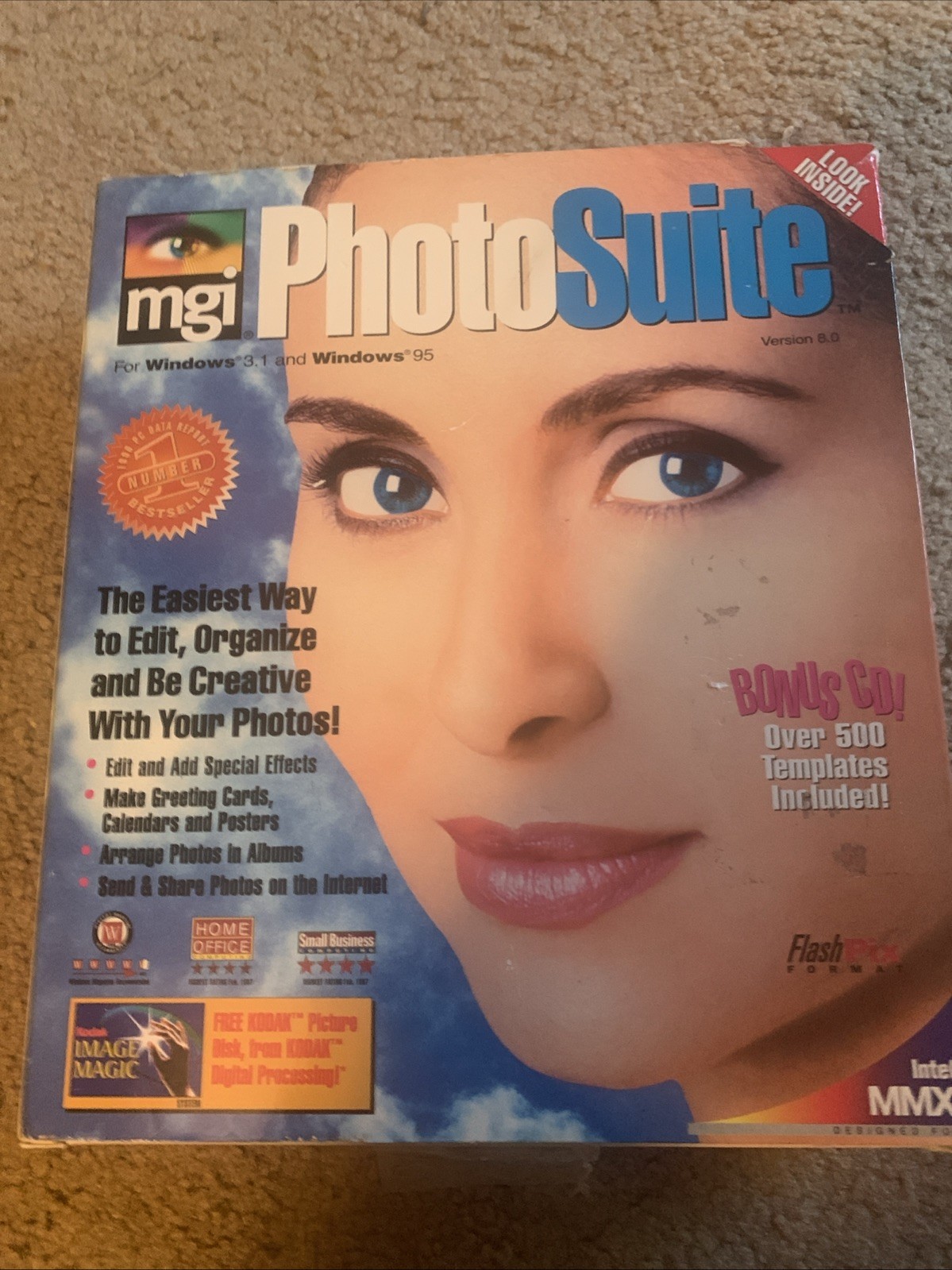 PhotoSuite Version 8.0 Computer Software PC CD-ROM MGI Big Box Disc Used
