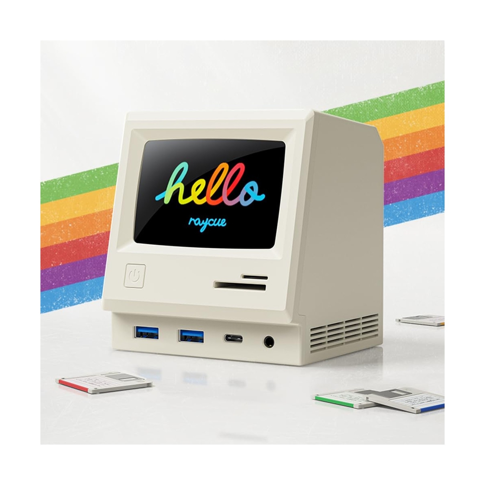 RayCue 128K SE Docking Station Triple Monitor, Digital Clock/Photo Frame,13-i...