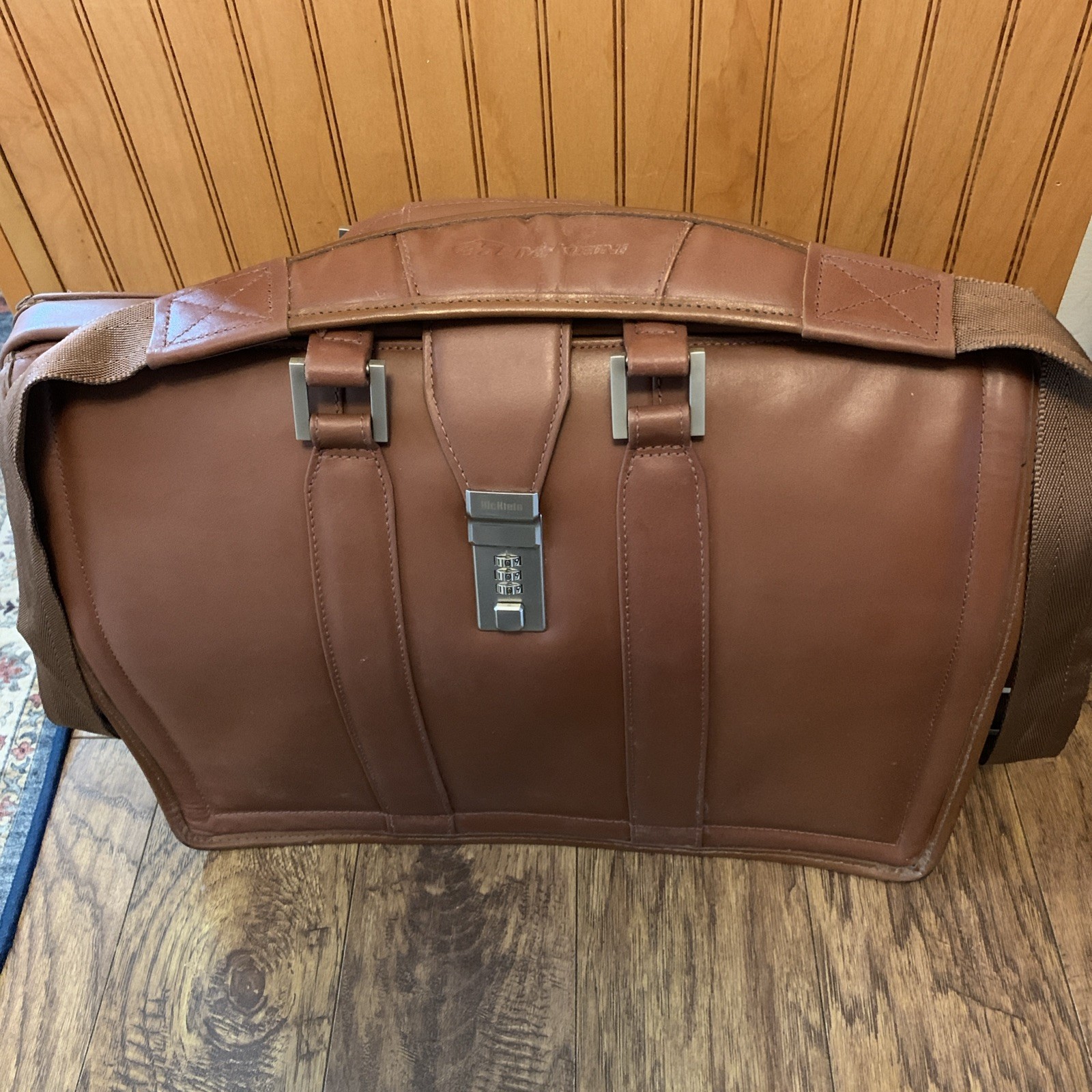 McKlein Laptop Doctors Luggage Briefcase Brown Full-Grain Cowhide Leather 18”