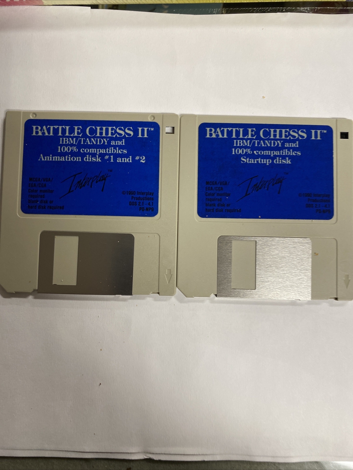 Battle Chess II 3.5 Inch Floppy Disks Only IBM/Tandy  By Interplay