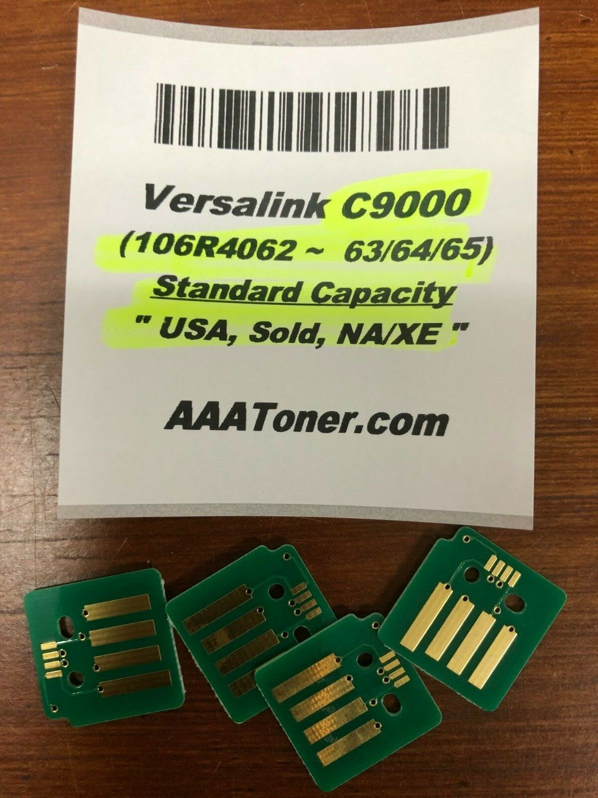 4 Standard Capacity Toner Chip (4062- 63/64/65) for Xerox VersaLink C9000 Refill